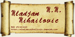 Mlađan Mihailović vizit kartica